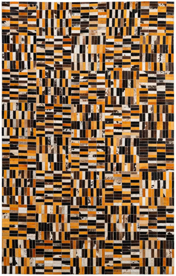 Detail image of 5' x 7' 11 Cowhide - Patchwork Rug