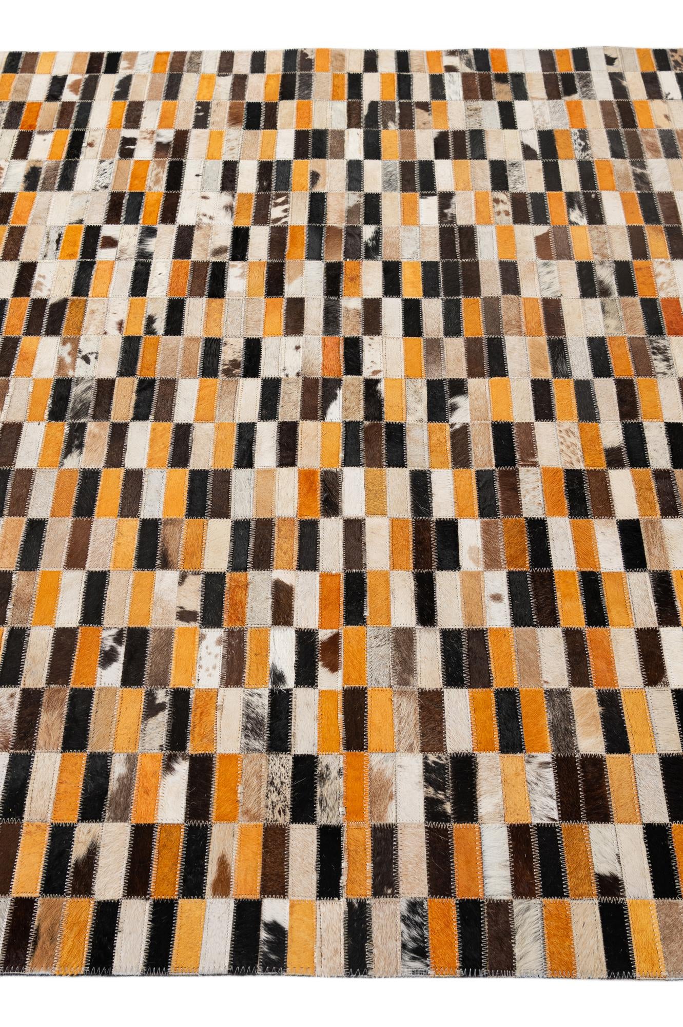 5' x 7' 10 Cowhide - Patchwork Rug