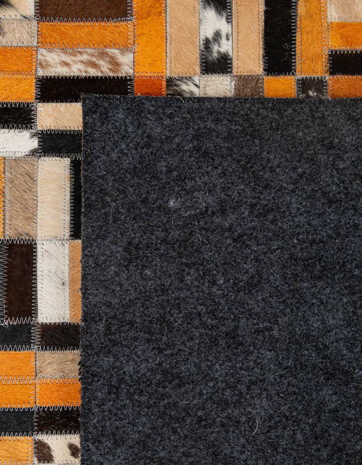 Detail image of 5' x 7' 11 Cowhide - Patchwork Rug