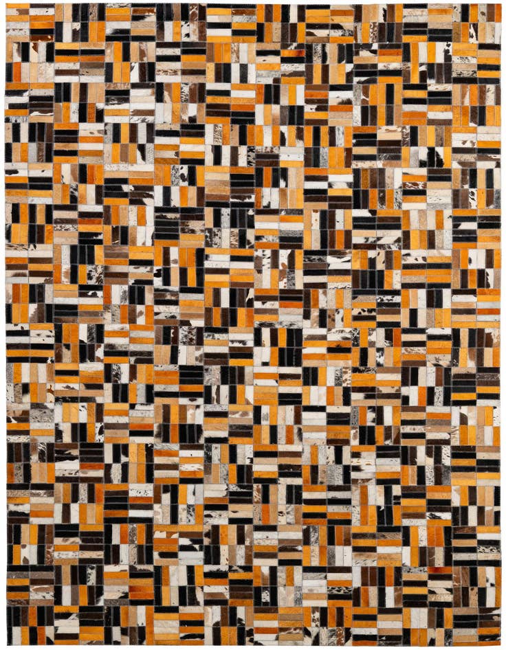 Detail image of 5' x 7' 11 Cowhide - Patchwork Rug