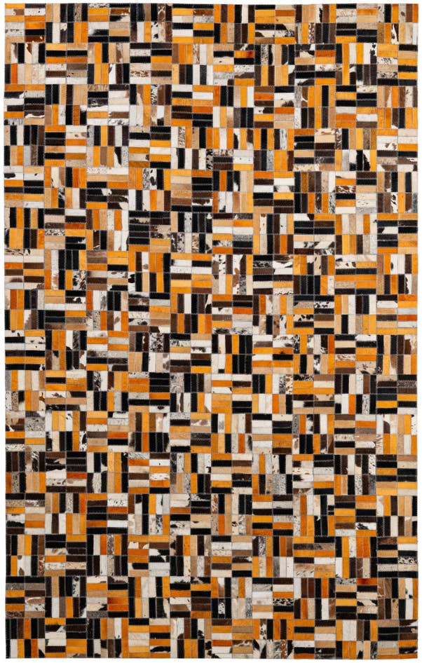 Detail image of 5' x 7' 11 Cowhide - Patchwork Rug