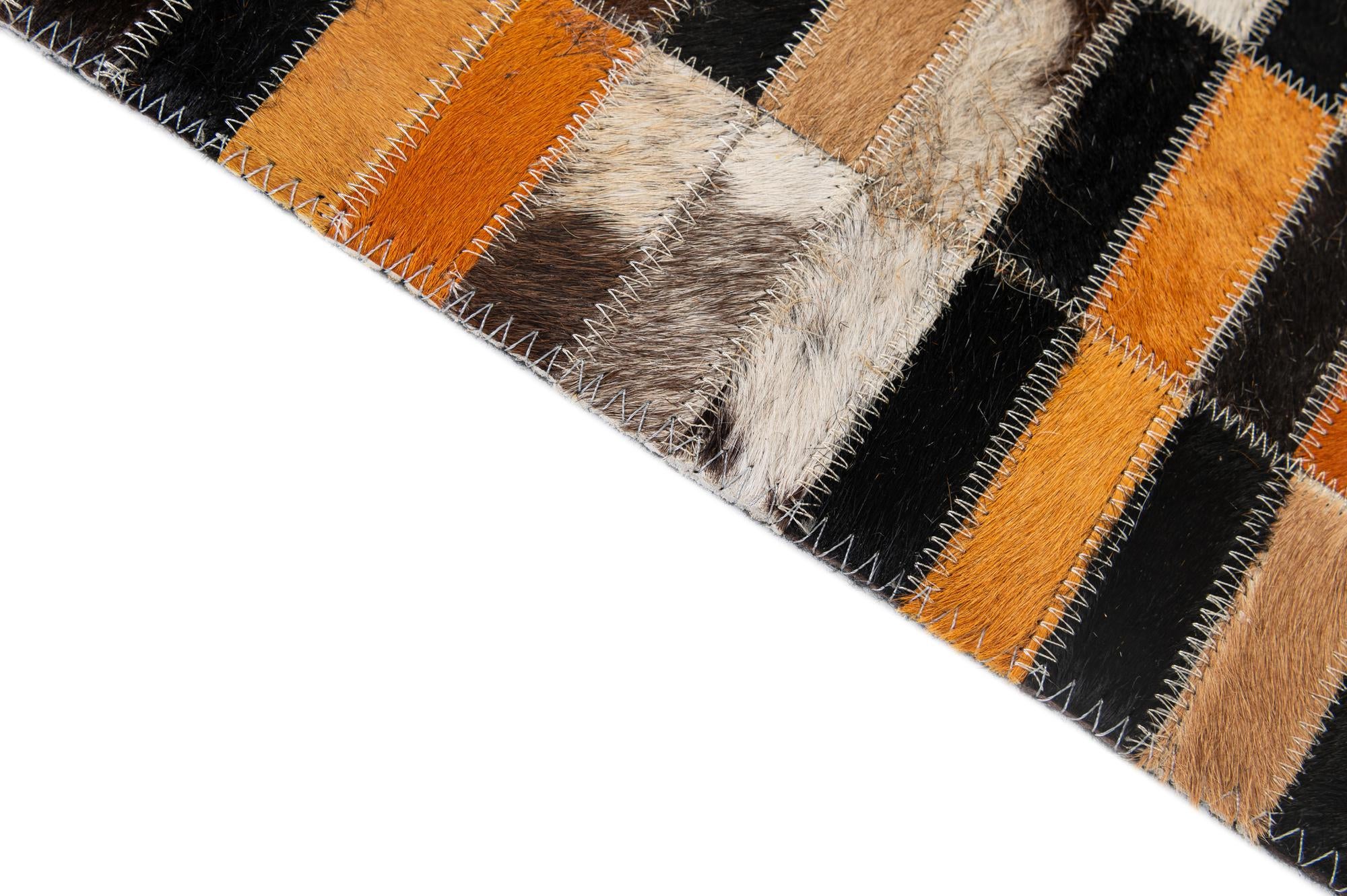 5' x 7' 10 Cowhide - Patchwork Rug
