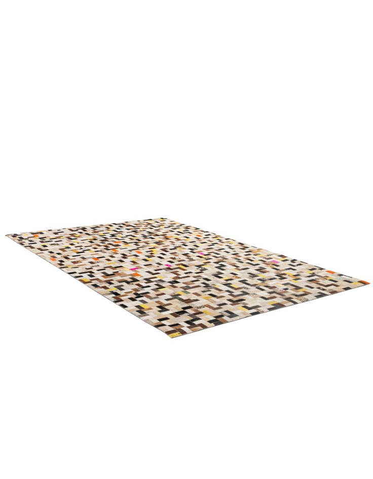 Detail image of 5' 3 x 8' Cowhide - Patchwork Rug
