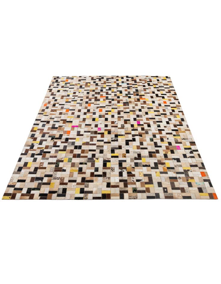 Detail image of 5' 3 x 8' Cowhide - Patchwork Rug