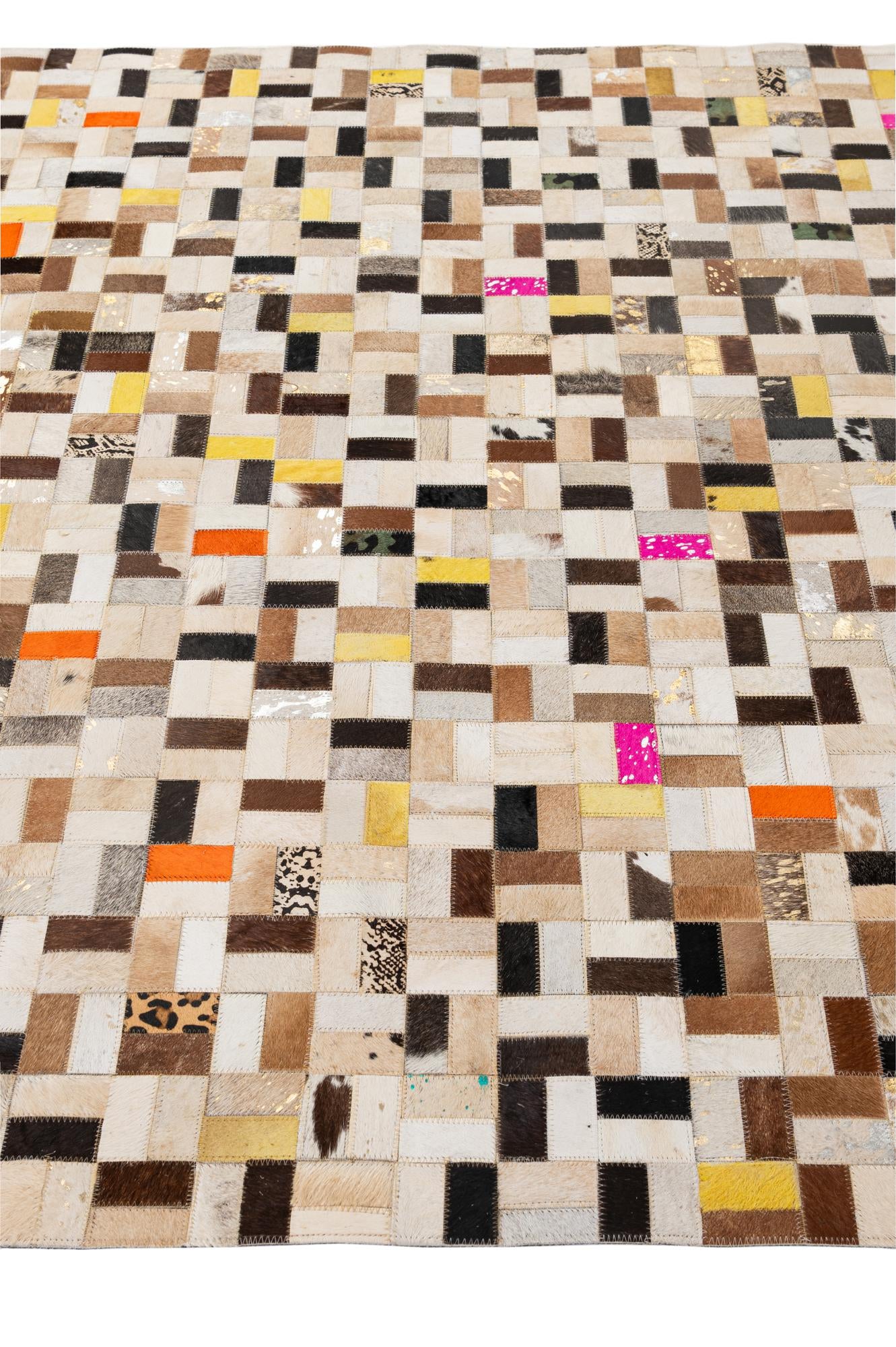 5' 3 x 8' Cowhide - Patchwork Rug