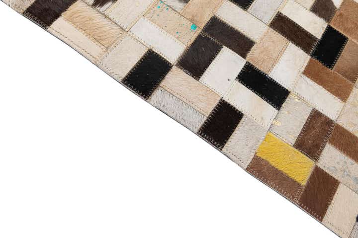 5' 3 x 8' Cowhide - Patchwork Rug