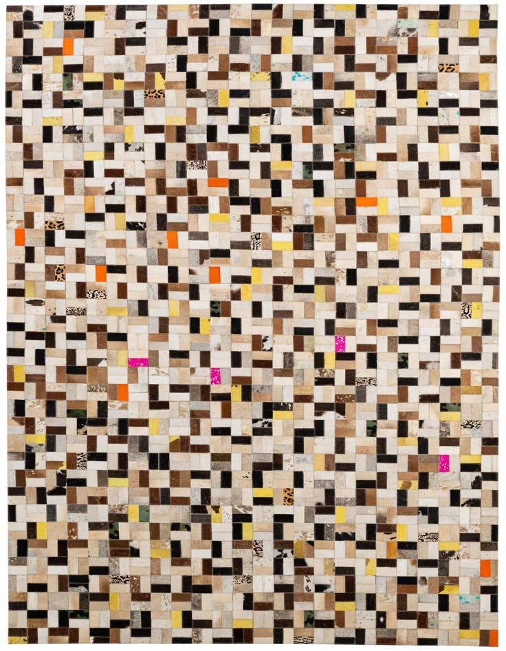 Detail image of 5' 3 x 8' Cowhide - Patchwork Rug