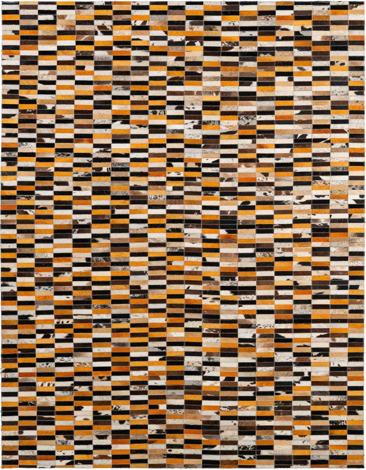 Detail image of 5' 1 x 7' 11 Cowhide - Patchwork Rug