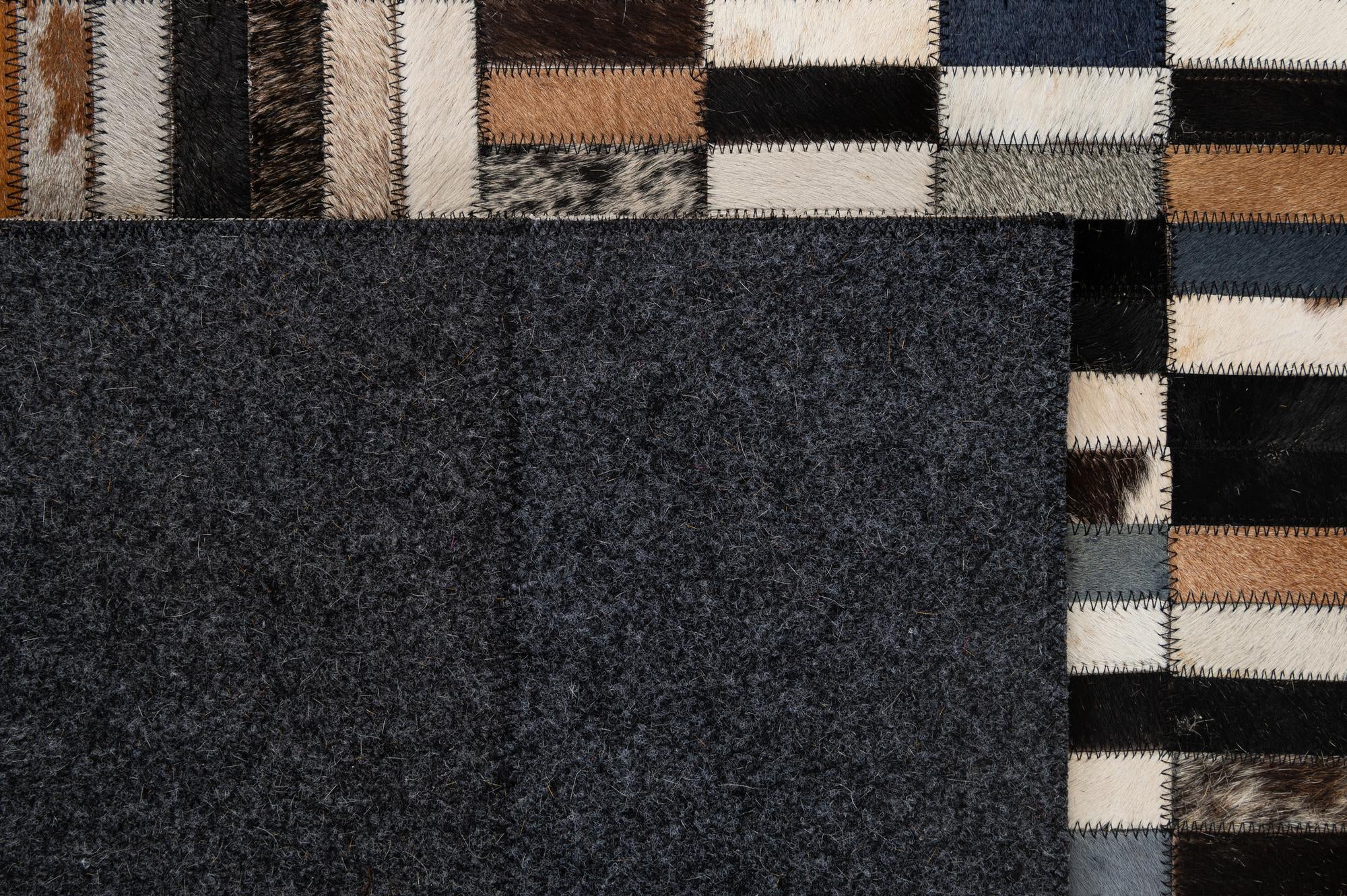 5' 1 x 8' Cowhide - Patchwork Rug