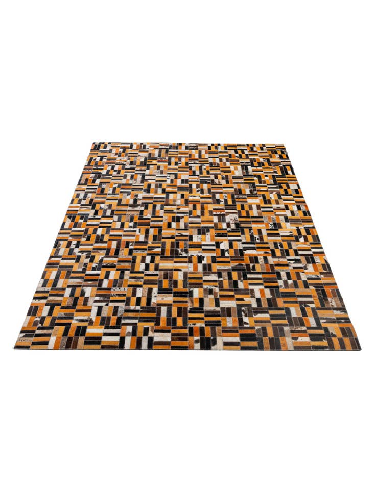 Detail image of 4' 11 x 7' 10 Cowhide - Patchwork Rug