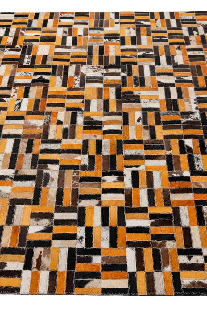 4' 11 x 7' 10 Cowhide - Patchwork Rug