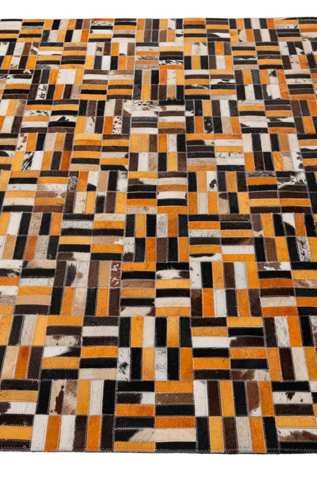 Detail image of 4' 11 x 7' 10 Cowhide - Patchwork Rug