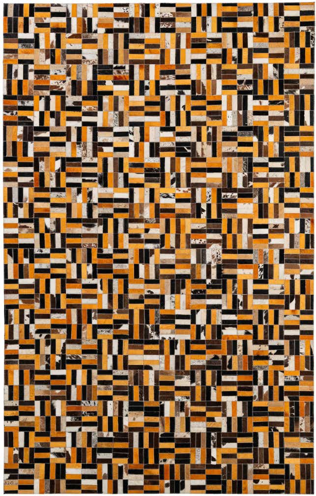 4' 11 x 7' 10 Cowhide - Patchwork Rug