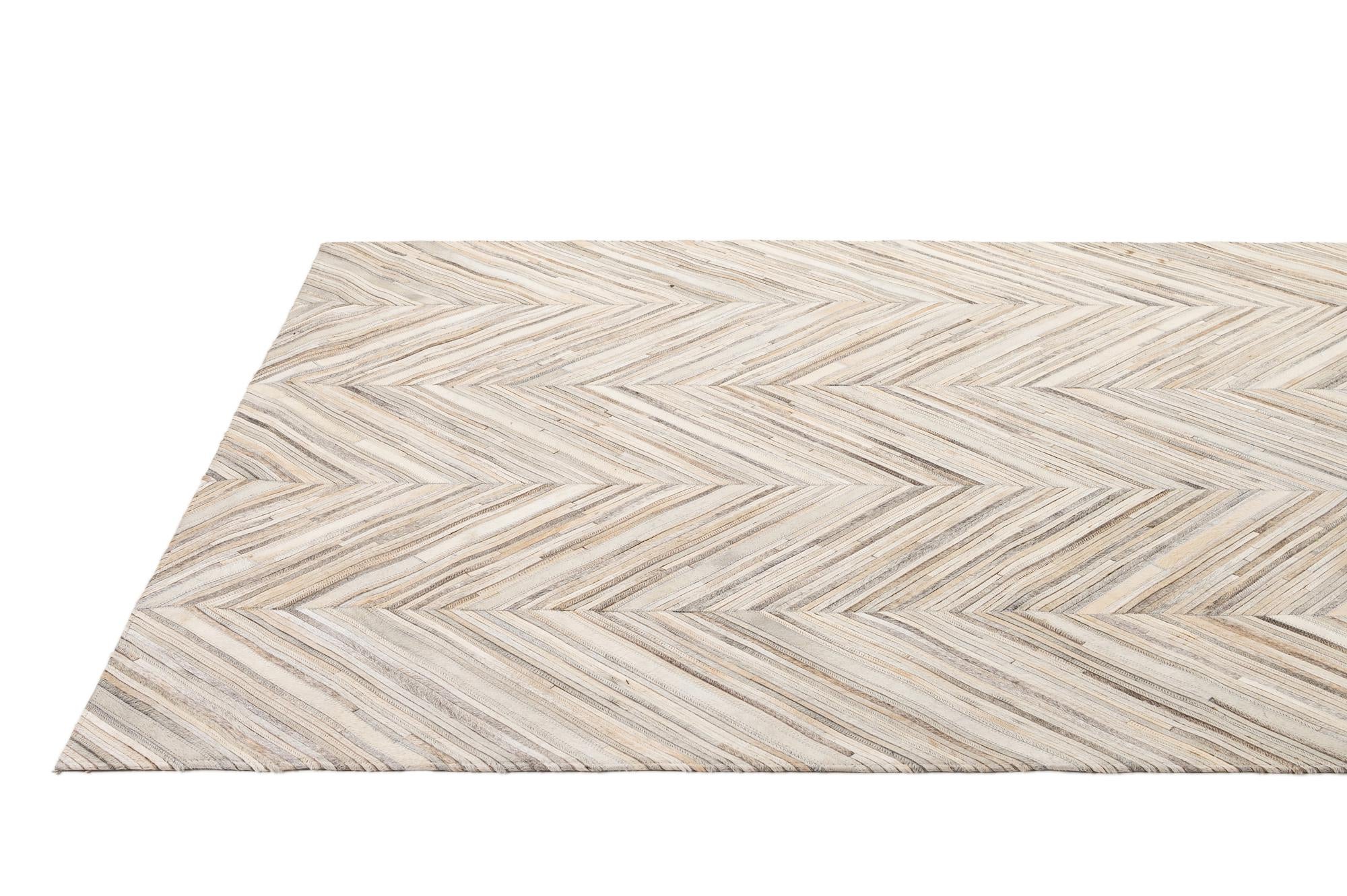 5' 7 x 8' 9 Cowhide - Patchwork Rug