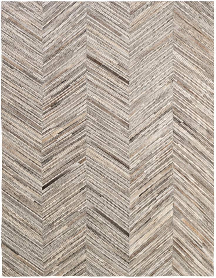 Detail image of 5' 6 x 9' 7 Cowhide - Patchwork Rug
