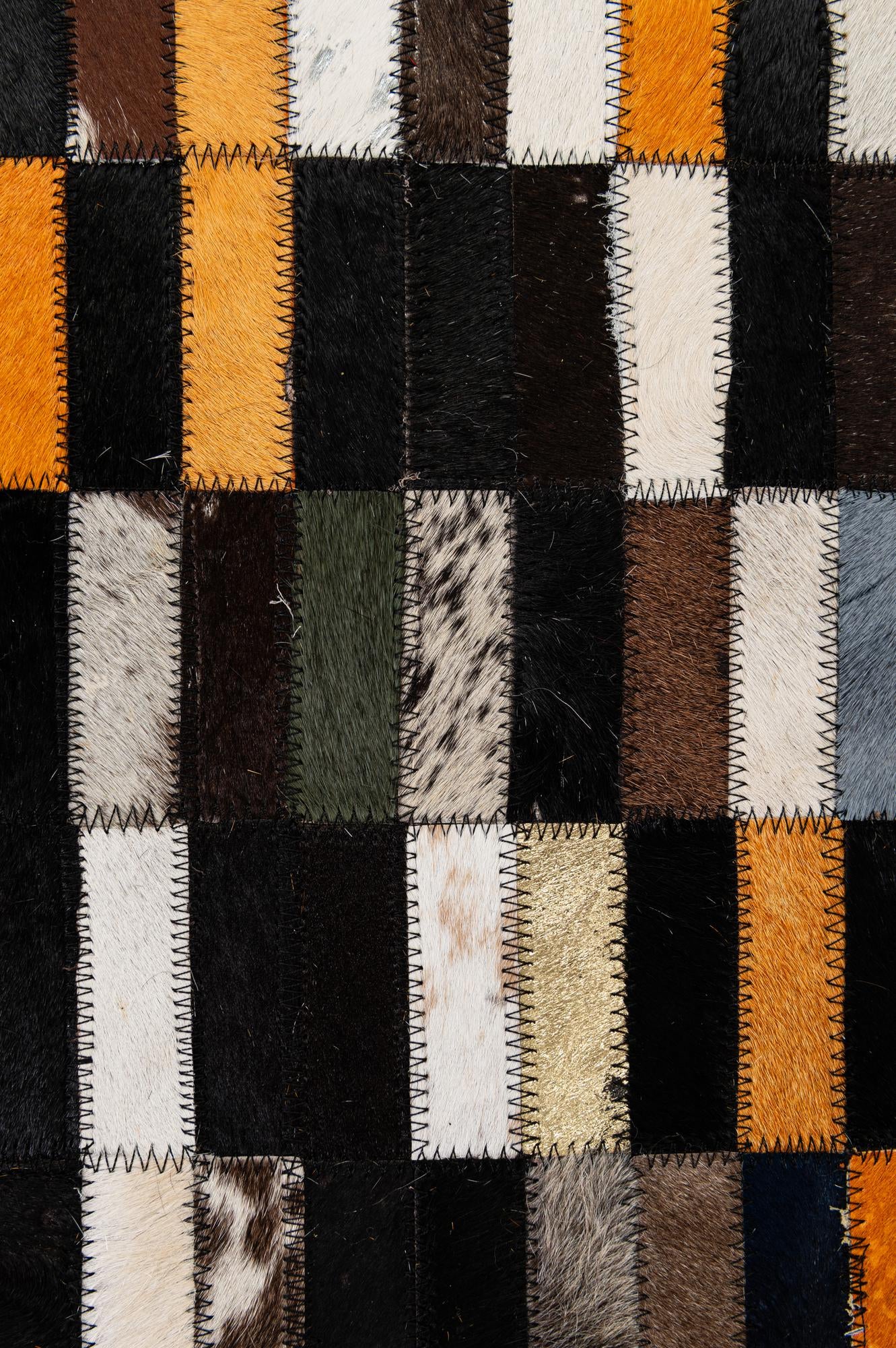 5' 3 x 8' 1 Cowhide - Patchwork Rug