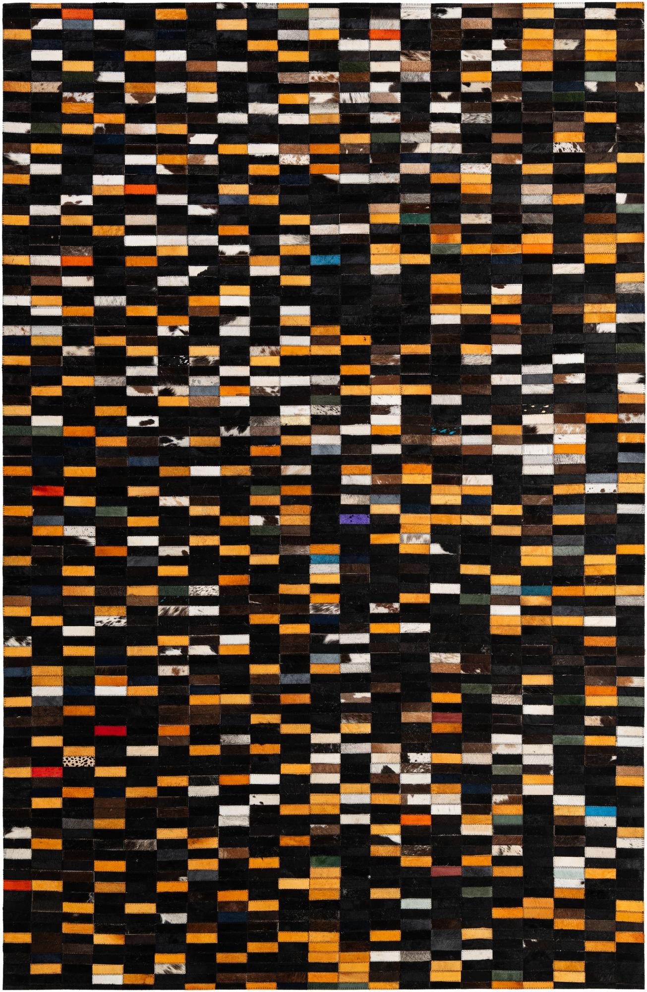 5' 3 x 8' 1 Cowhide - Patchwork Rug