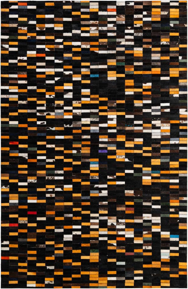 Detail image of 5' 3 x 8' 1 Cowhide - Patchwork Rug