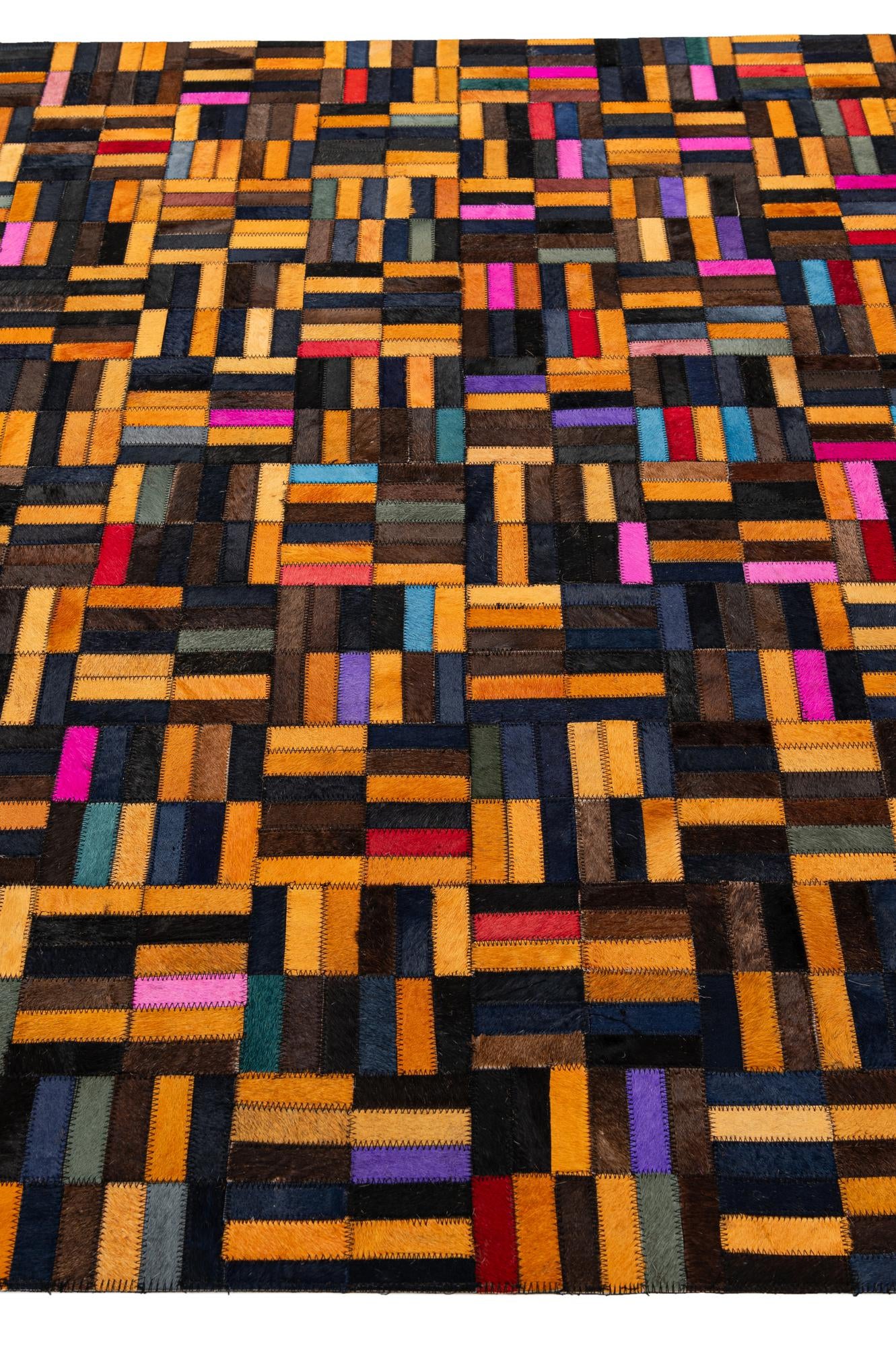 5' x 7' 11 Cowhide - Patchwork Rug