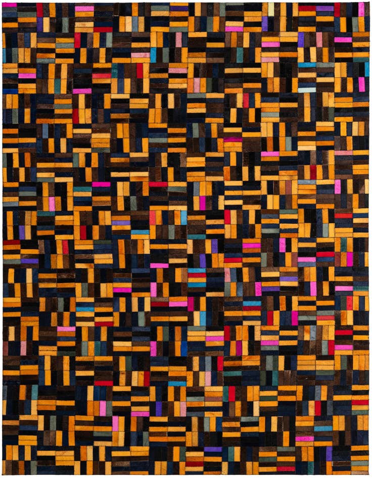Detail image of 5' x 7' 11 Cowhide - Patchwork Rug