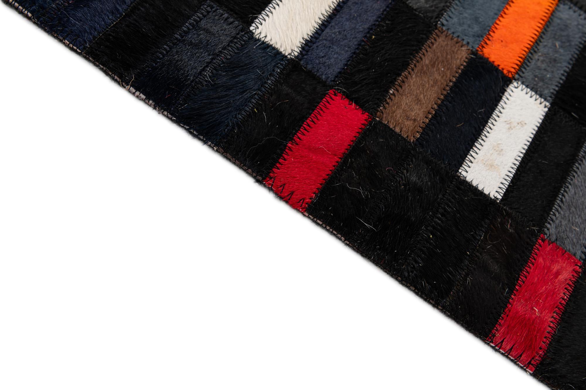 5' 2 x 7' 11 Cowhide - Patchwork Rug
