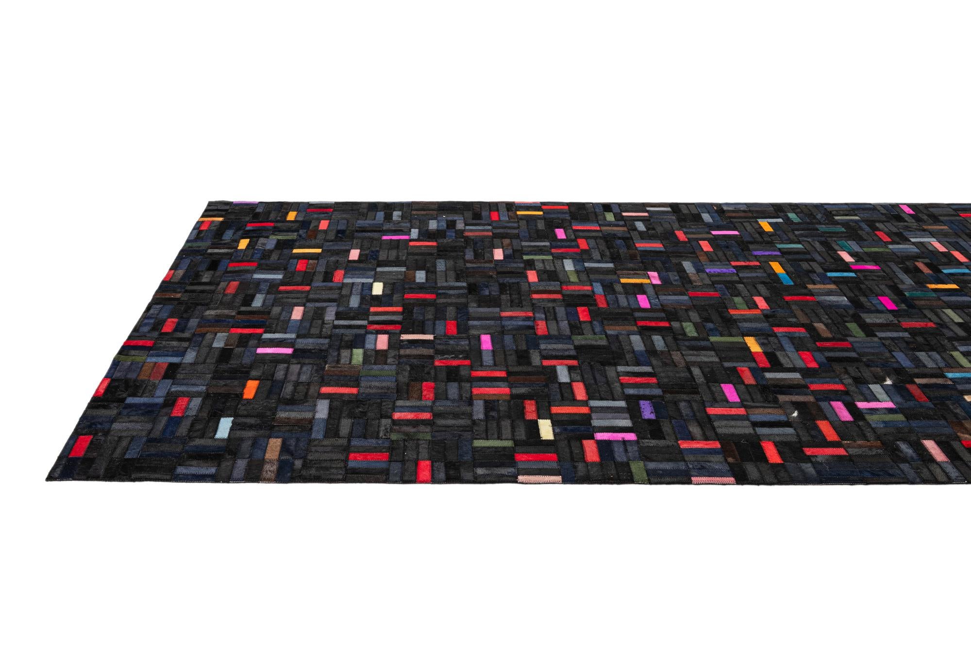 5' 1 x 8' 1 Cowhide - Patchwork Rug