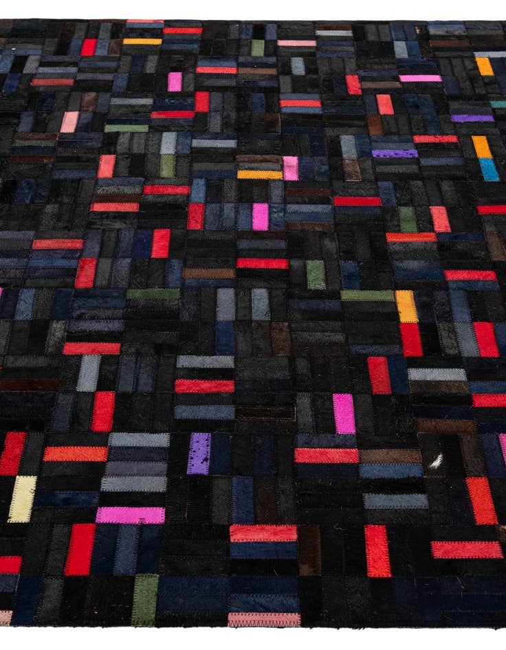 Detail image of 5' 1 x 8' 1 Cowhide - Patchwork Rug