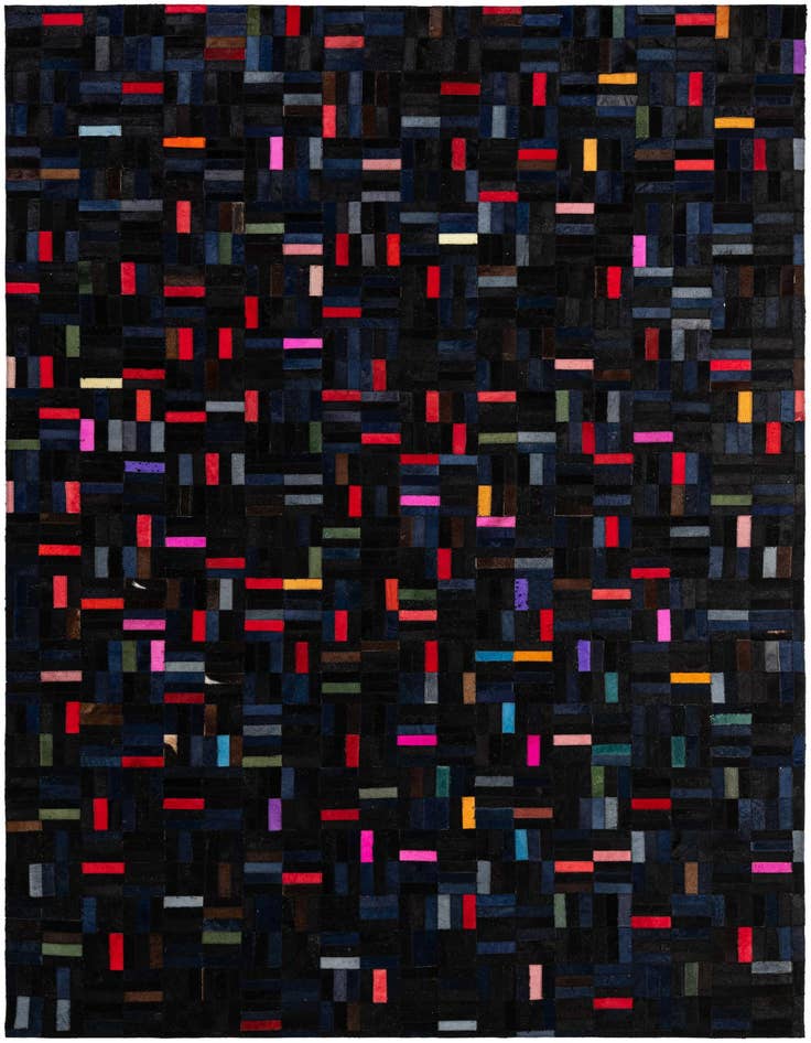 Detail image of 5' 1 x 8' 1 Cowhide - Patchwork Rug