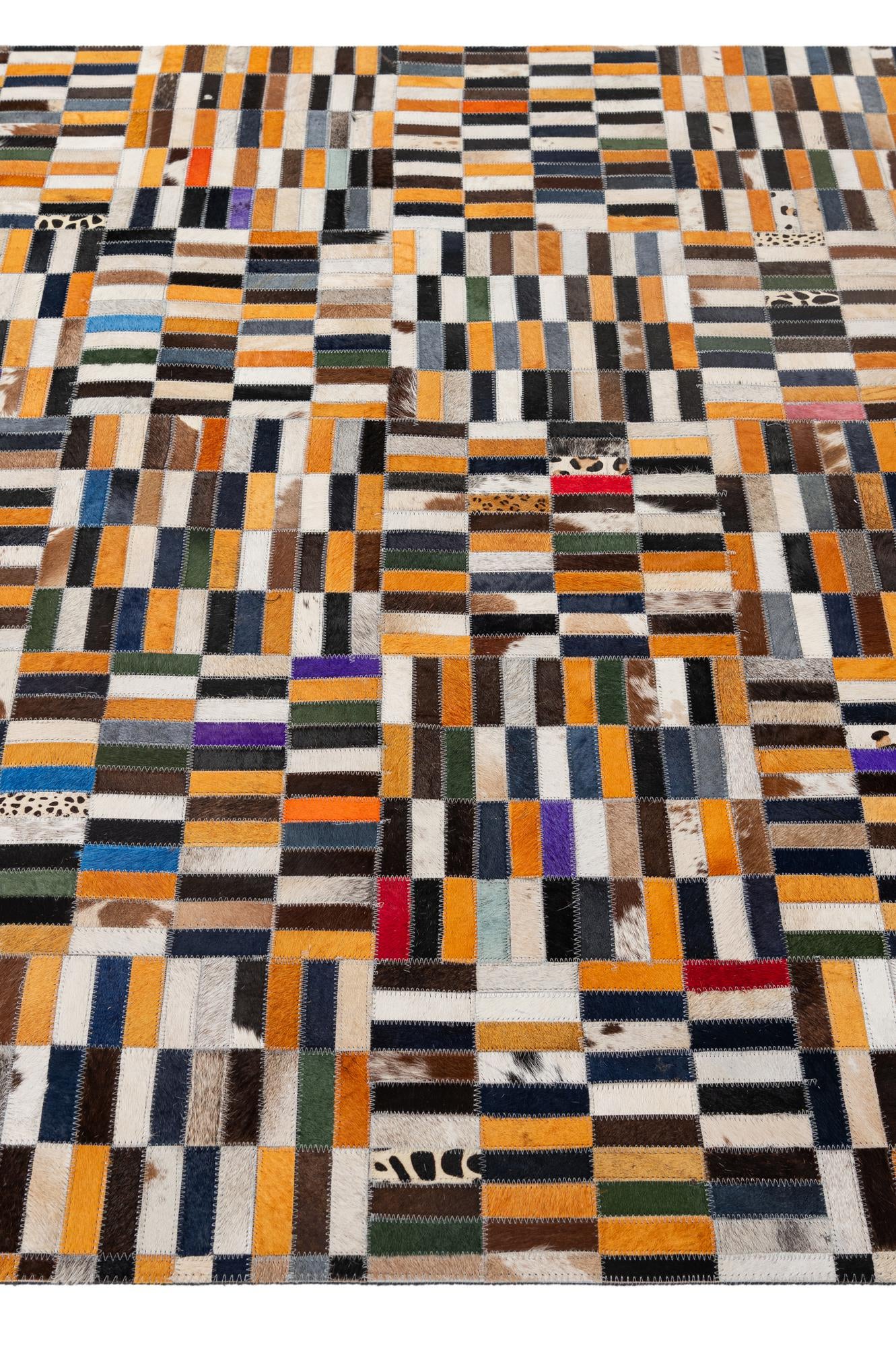 5' 1 x 7' 11 Cowhide - Patchwork Rug