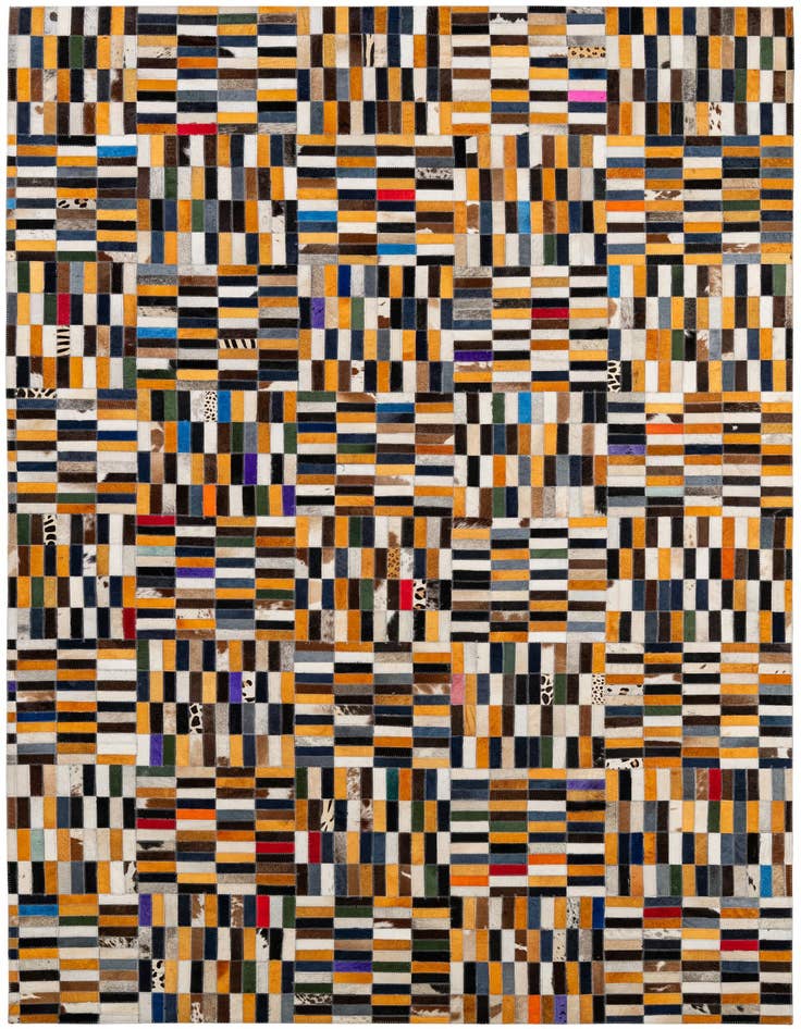 Detail image of 5' 1 x 7' 11 Cowhide - Patchwork Rug