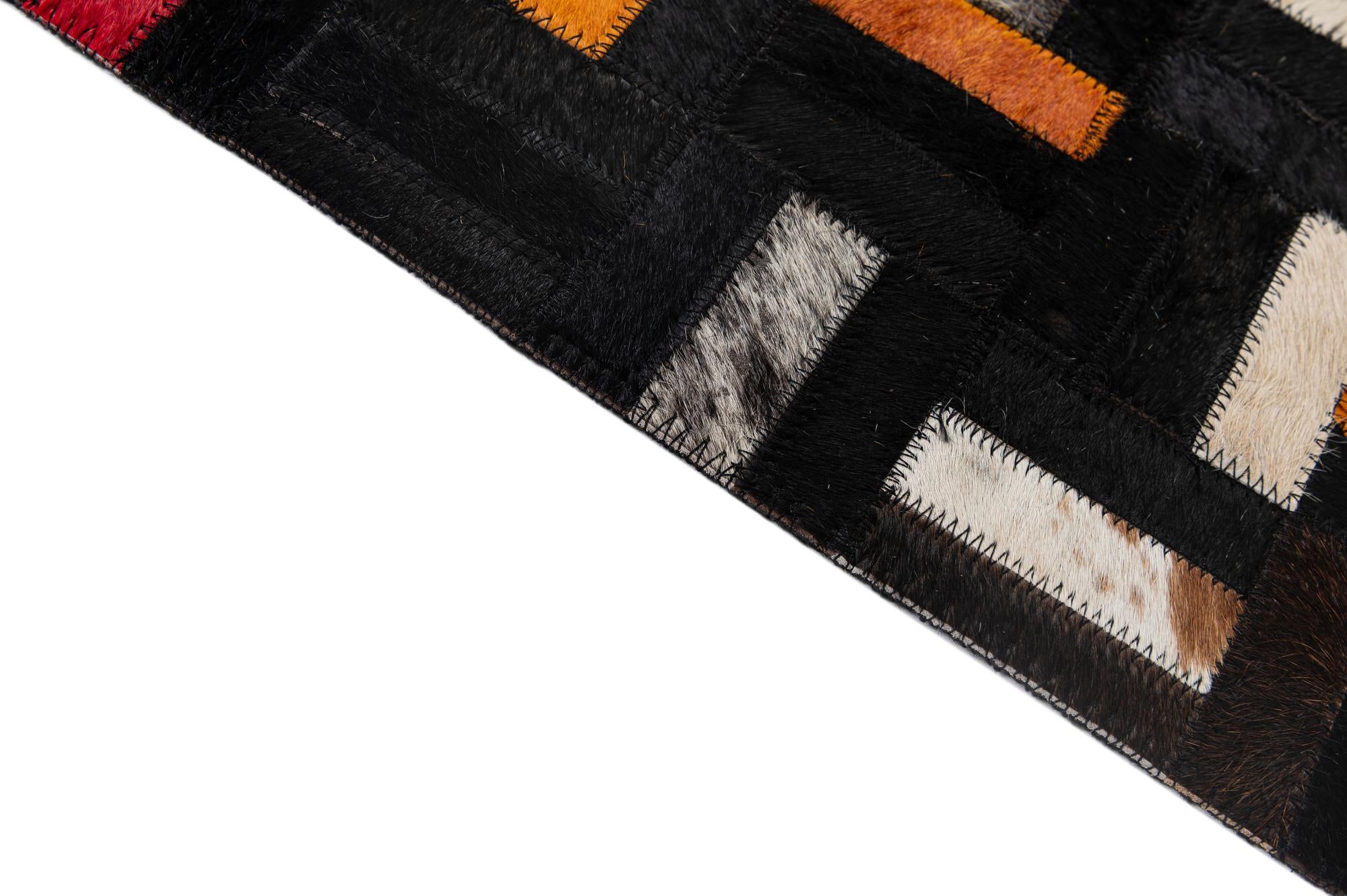 5' 1 x 8' Cowhide - Patchwork Rug