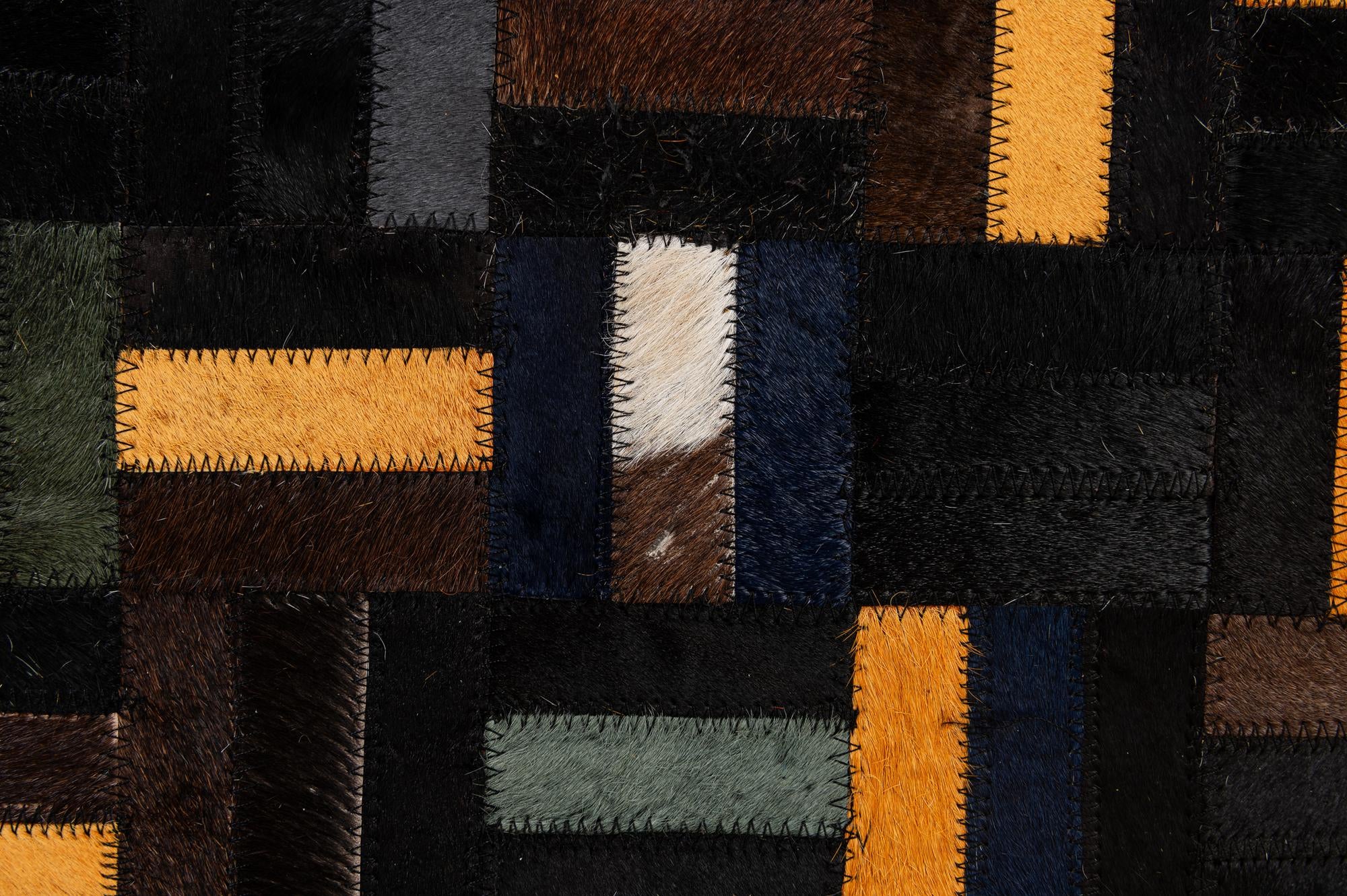 5' 1 x 8' Cowhide - Patchwork Rug