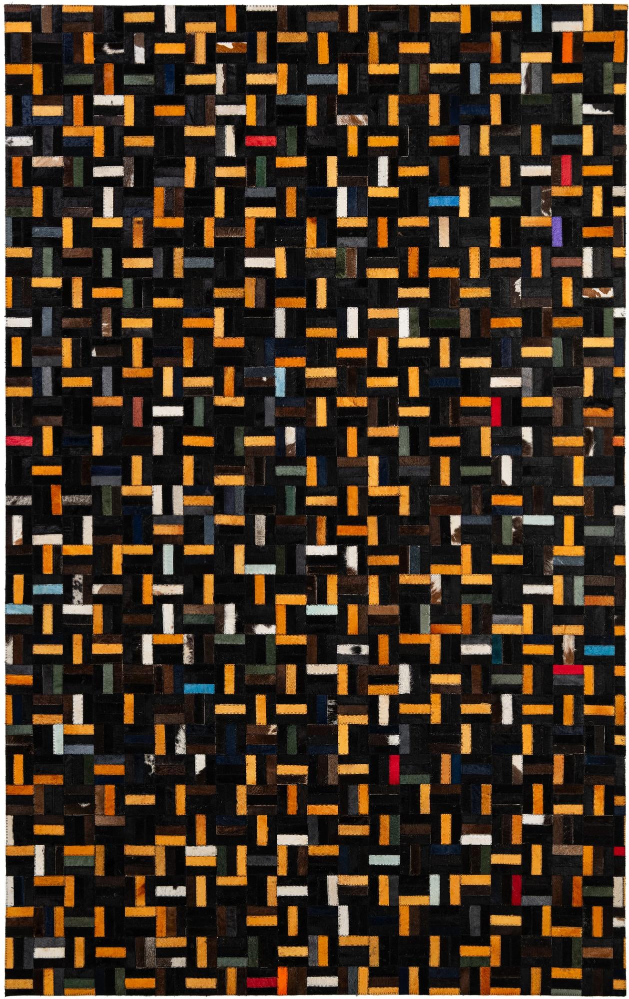 5' 1 x 8' Cowhide - Patchwork Rug