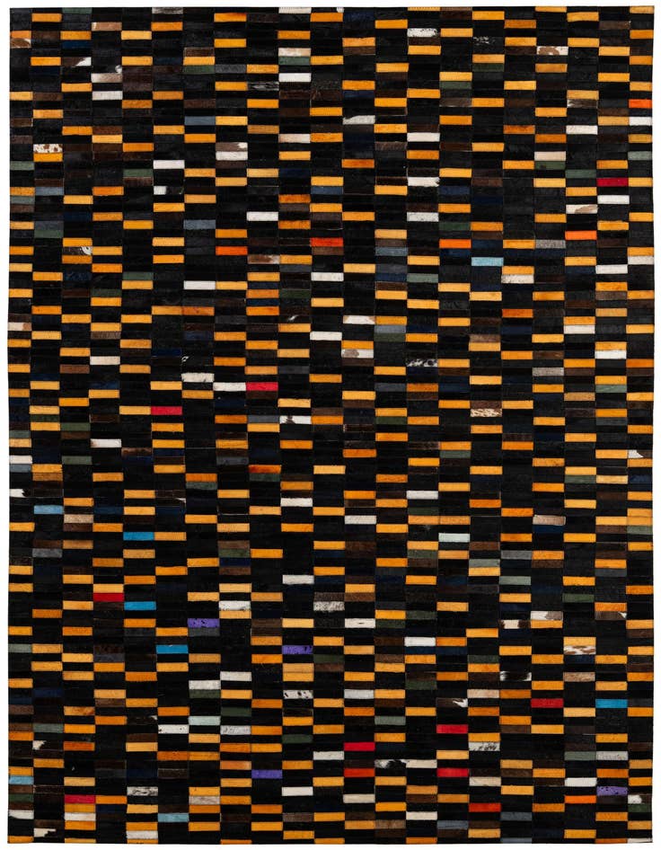 Detail image of 5' 2 x 7' 11 Cowhide - Patchwork Rug