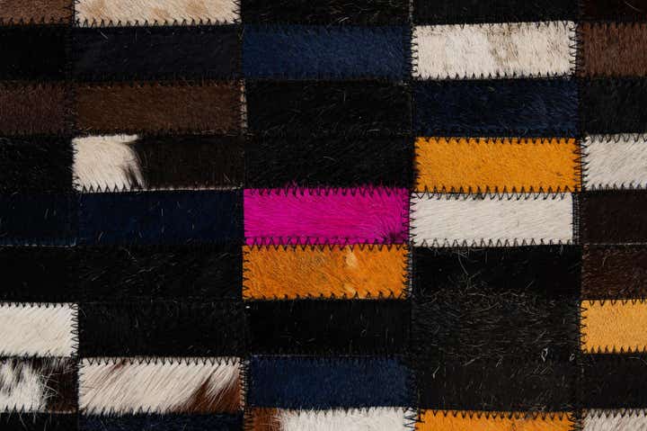 4' 11 x 8' Cowhide - Patchwork Rug