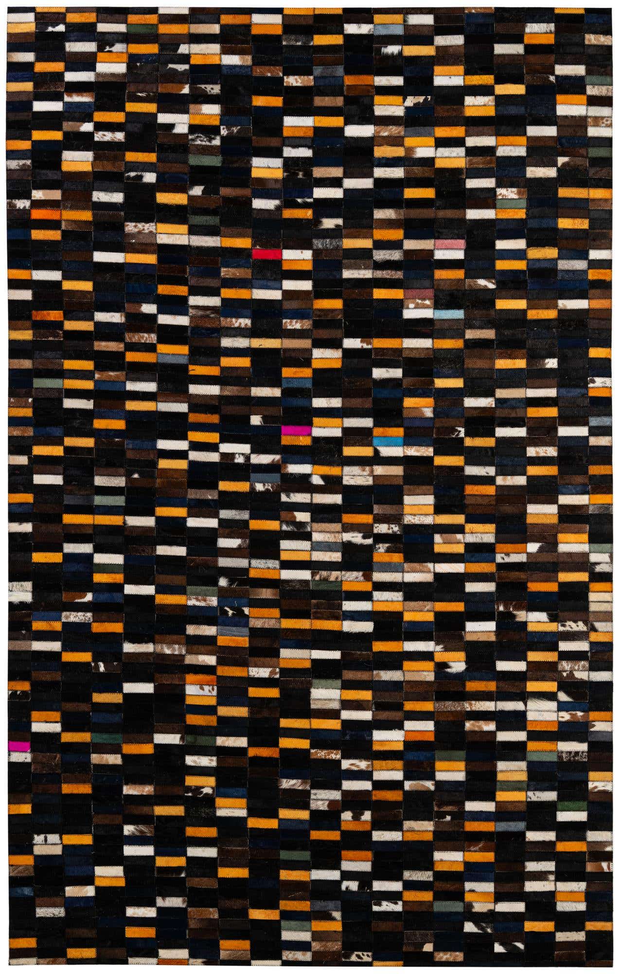 4' 11 x 8' Cowhide - Patchwork Rug