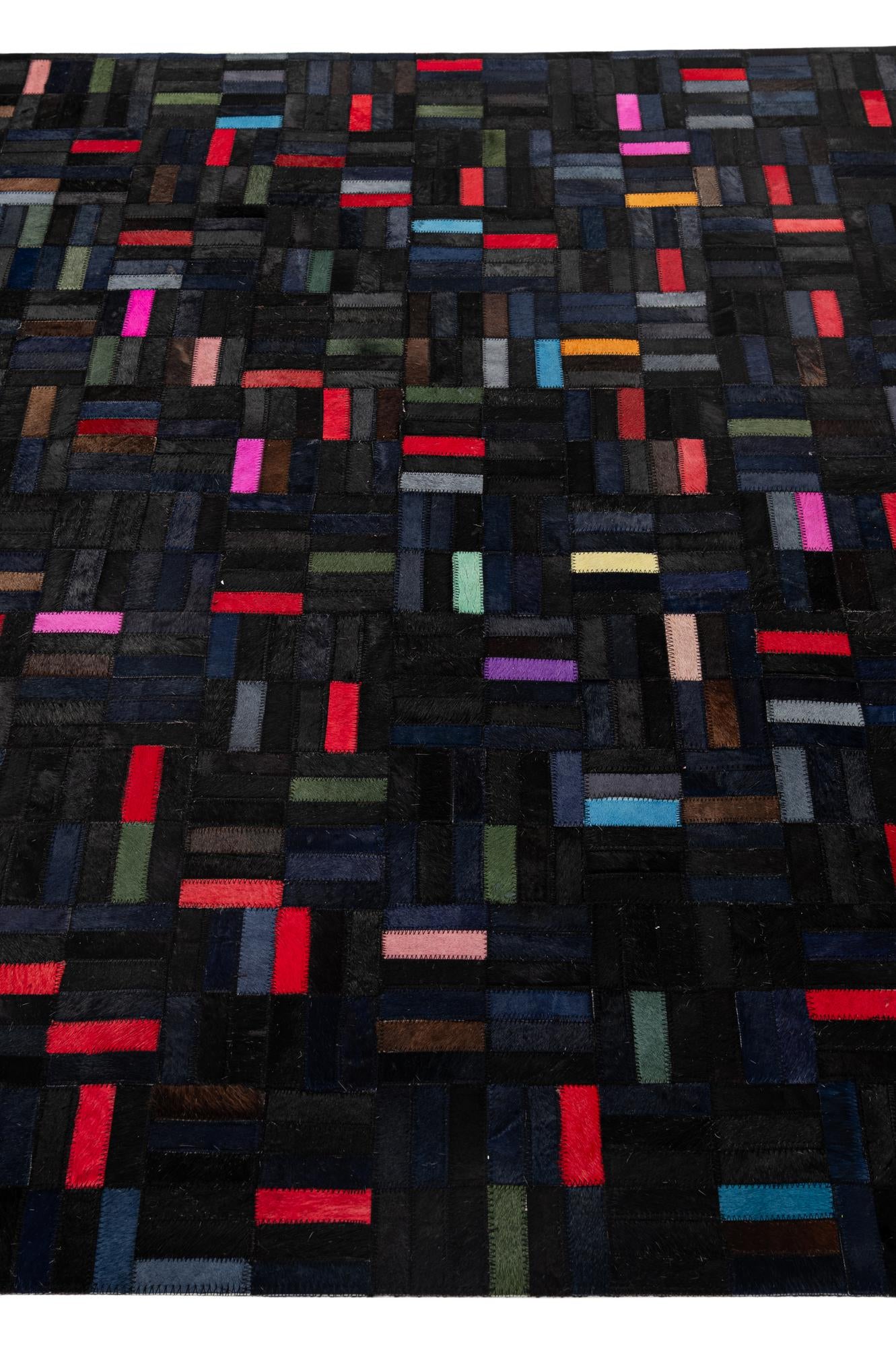 5' 1 x 8' Cowhide - Patchwork Rug