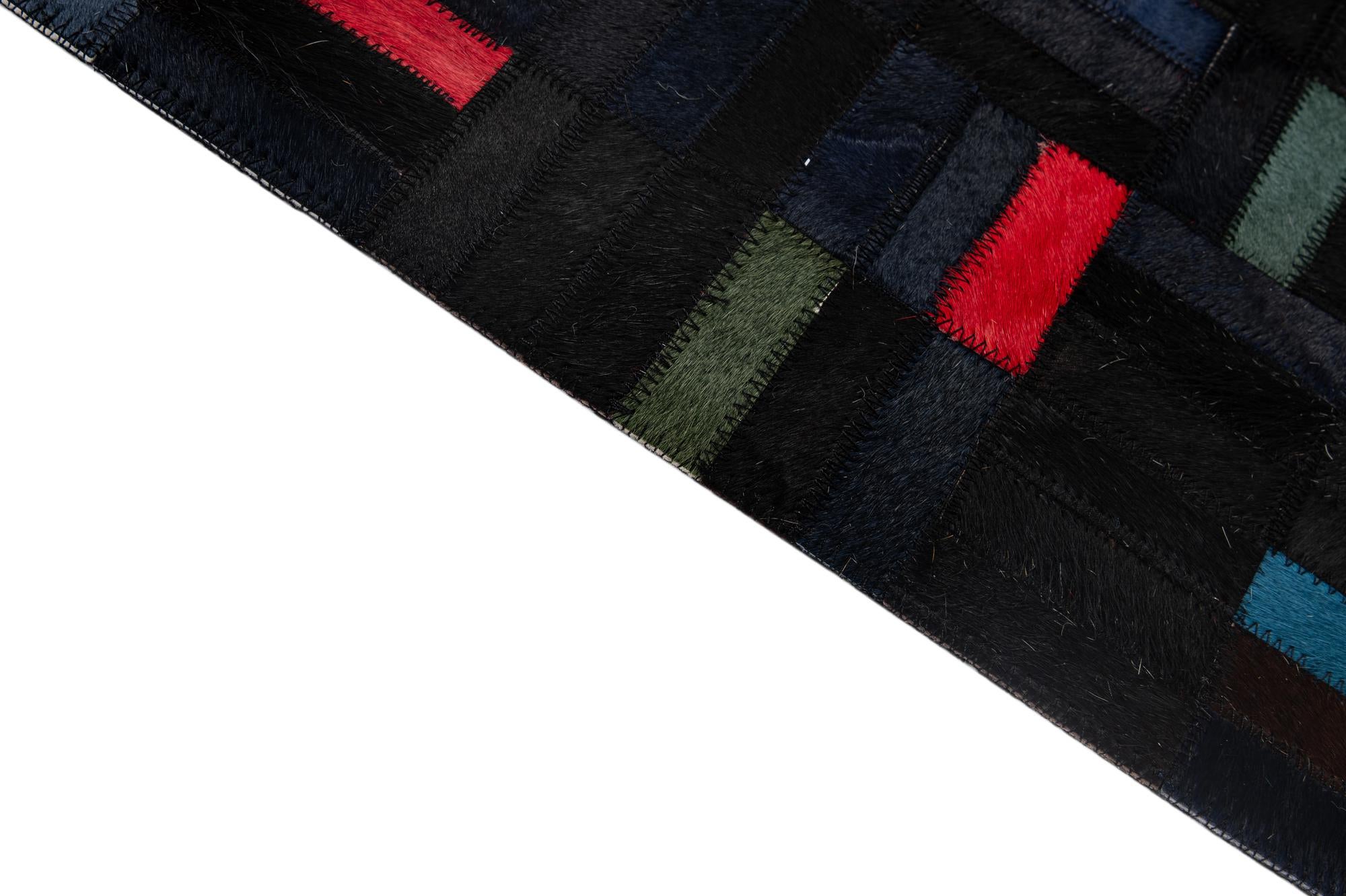 5' 1 x 8' Cowhide - Patchwork Rug