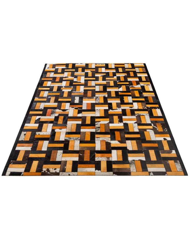 Detail image of 5' 1 x 8' Cowhide - Patchwork Rug