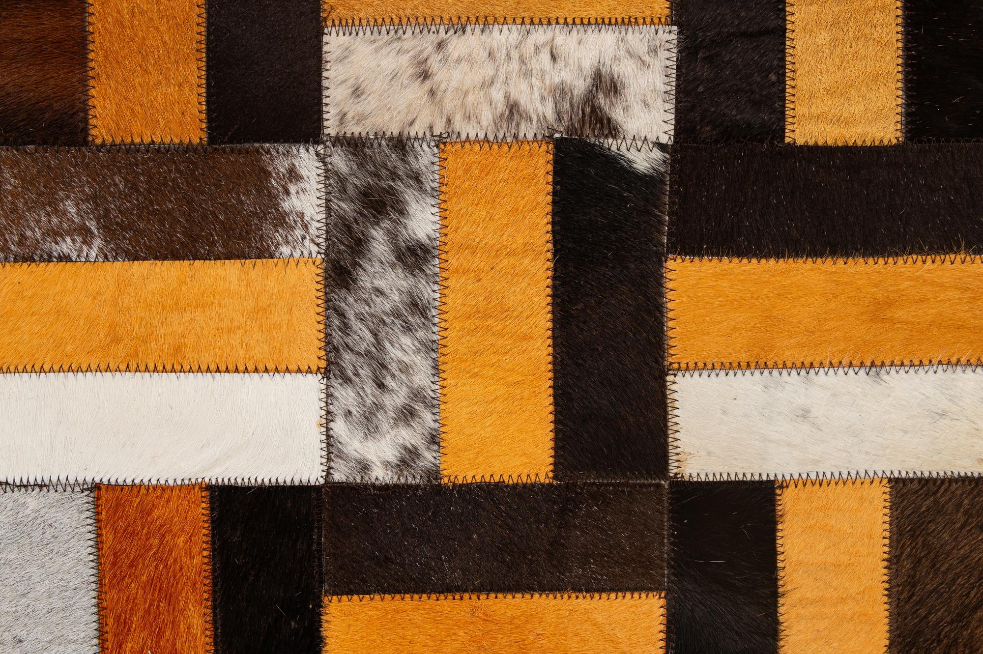 5' 1 x 8' Cowhide - Patchwork Rug