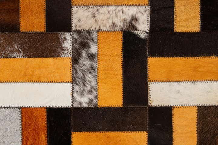 5' 1 x 8' Cowhide - Patchwork Rug