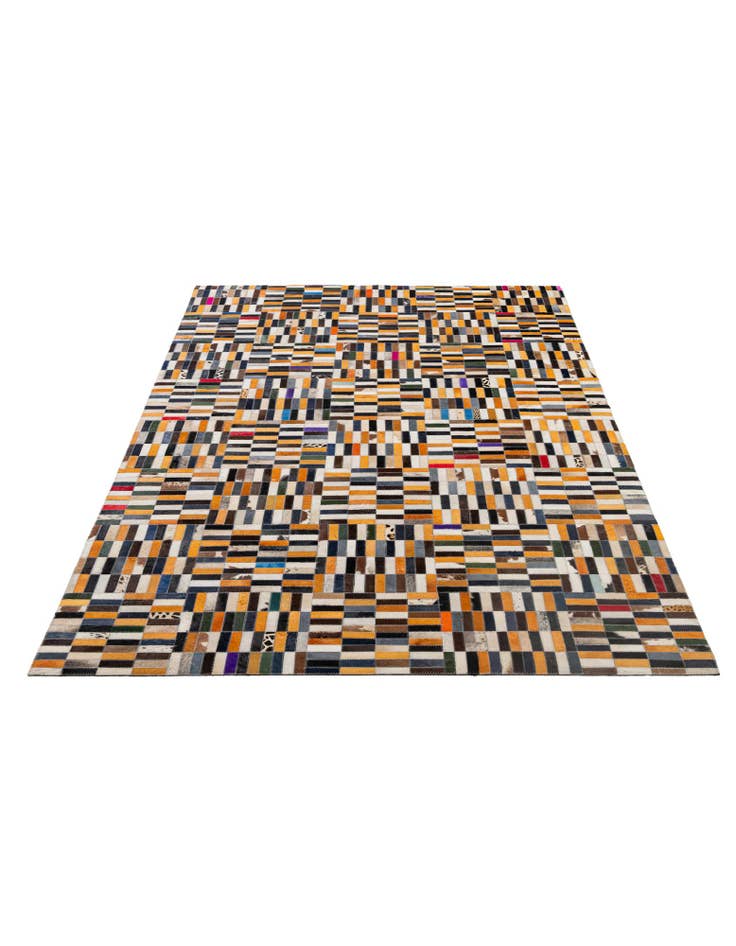 Detail image of 4' 11 x 7' 11 Cowhide - Patchwork Rug