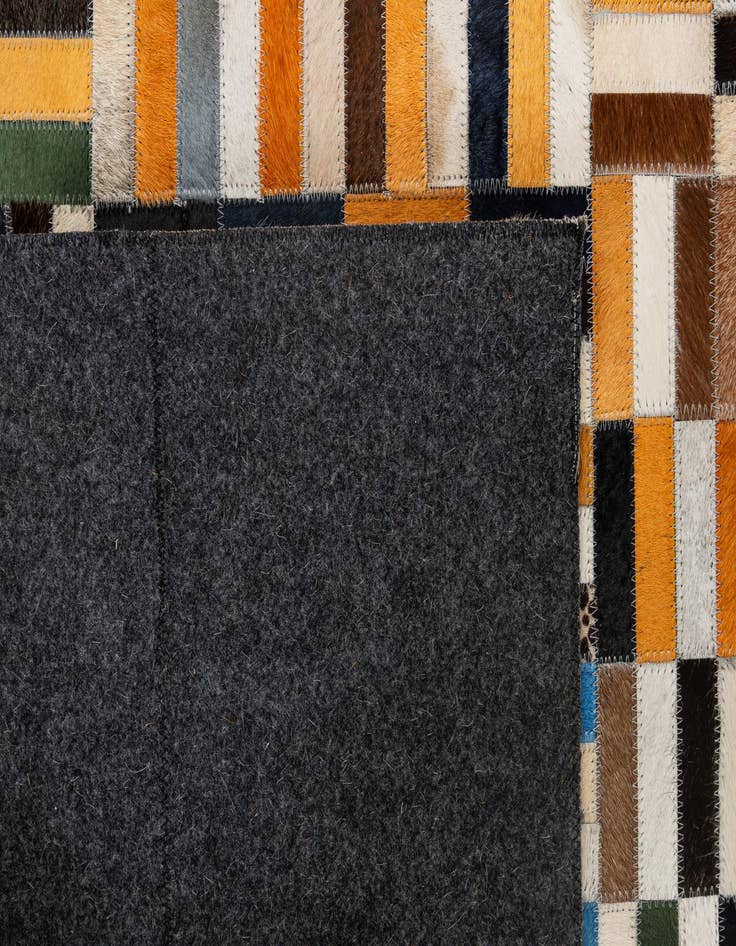 Detail image of 4' 11 x 7' 11 Cowhide - Patchwork Rug