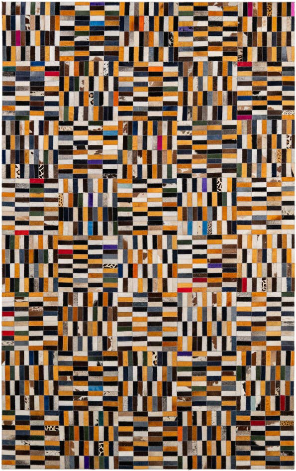 Detail image of 4' 11 x 7' 11 Cowhide - Patchwork Rug
