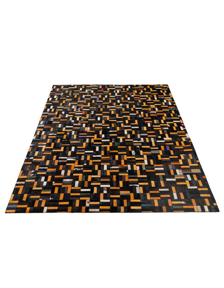 Detail image of 5' 1 x 8' Cowhide - Patchwork Rug