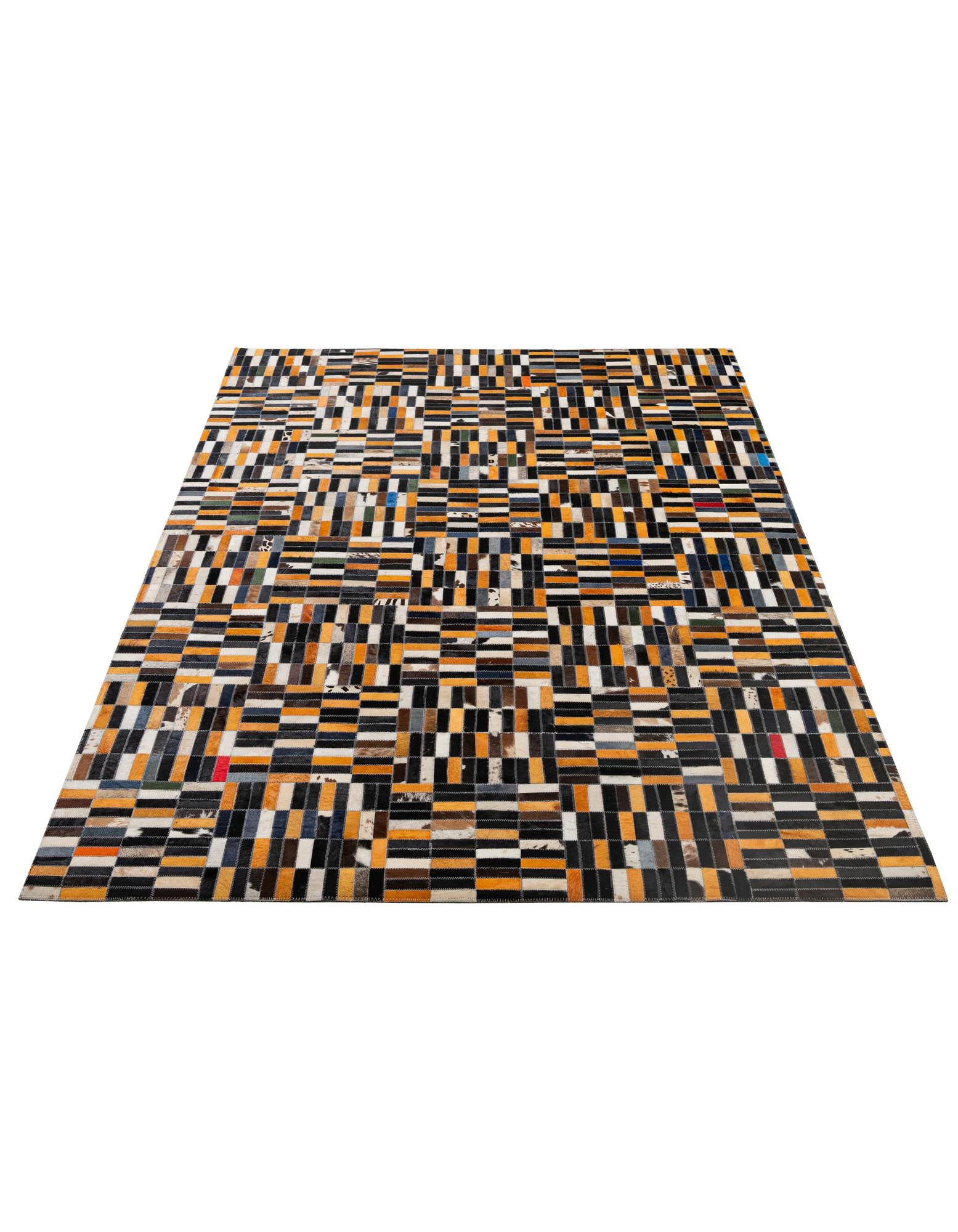 5' 1 x 8' Cowhide - Patchwork Rug