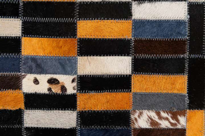 5' 1 x 8' Cowhide - Patchwork Rug