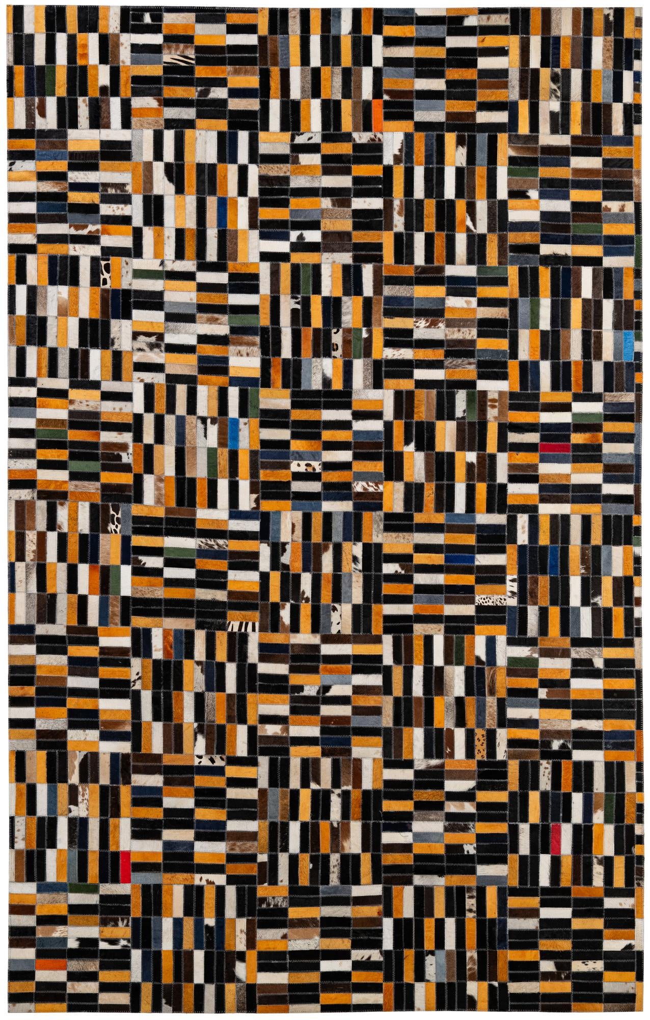 5' 1 x 8' Cowhide - Patchwork Rug