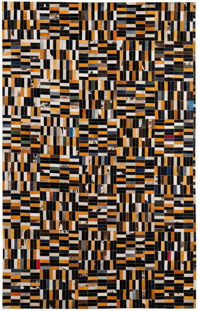 5' 1 x 8' Cowhide - Patchwork Rug