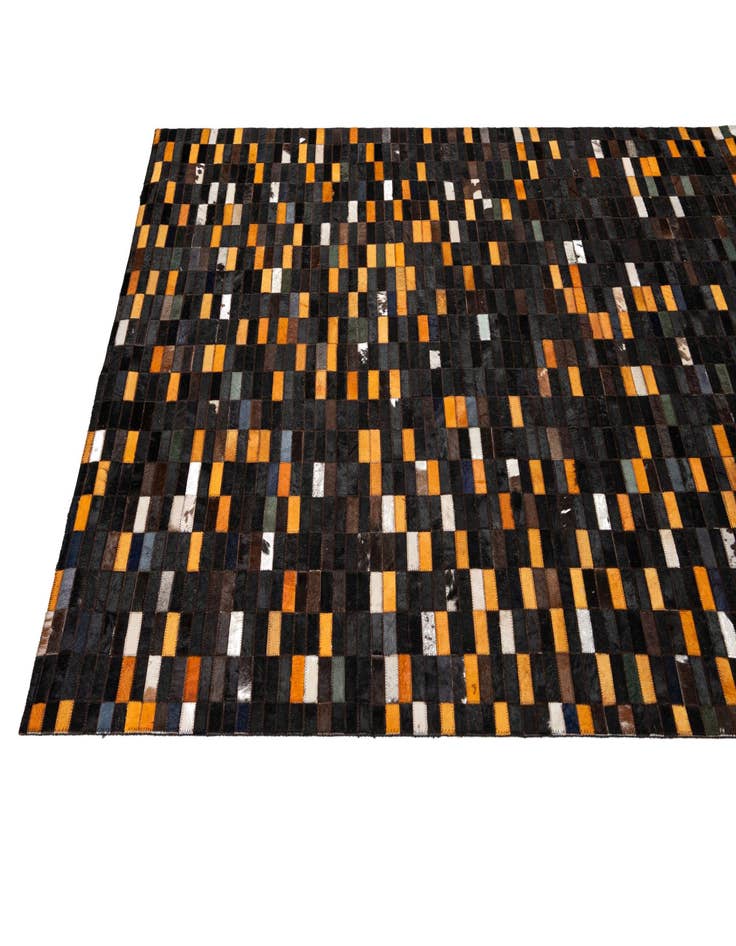 Detail image of 5' 1 x 8' 1 Cowhide - Patchwork Rug